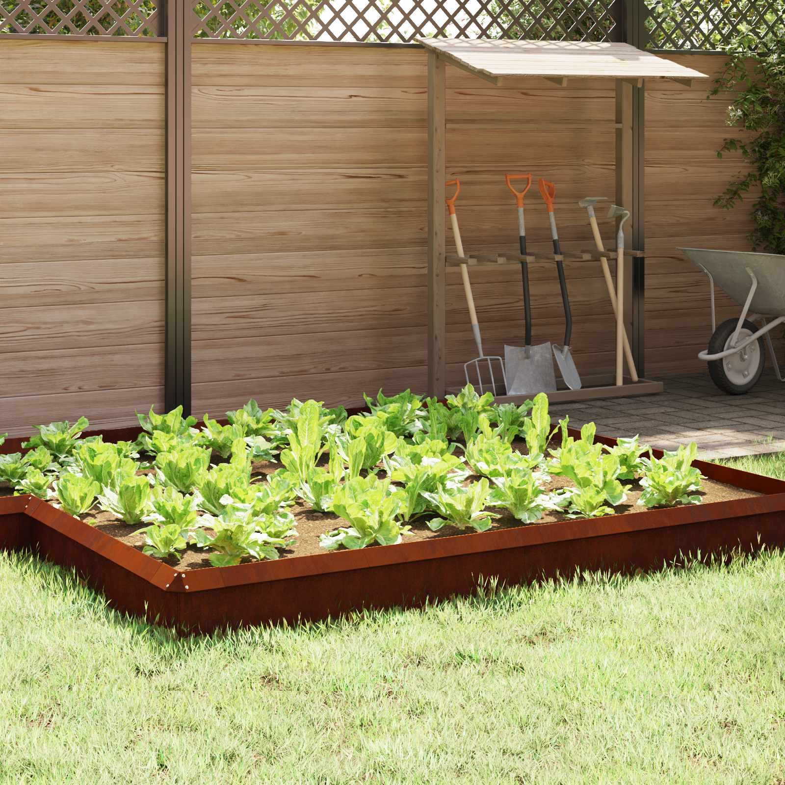 Vidaxl portail escargot 4 pcs rouillé 50 x 3,5 x 25 cm acier corten