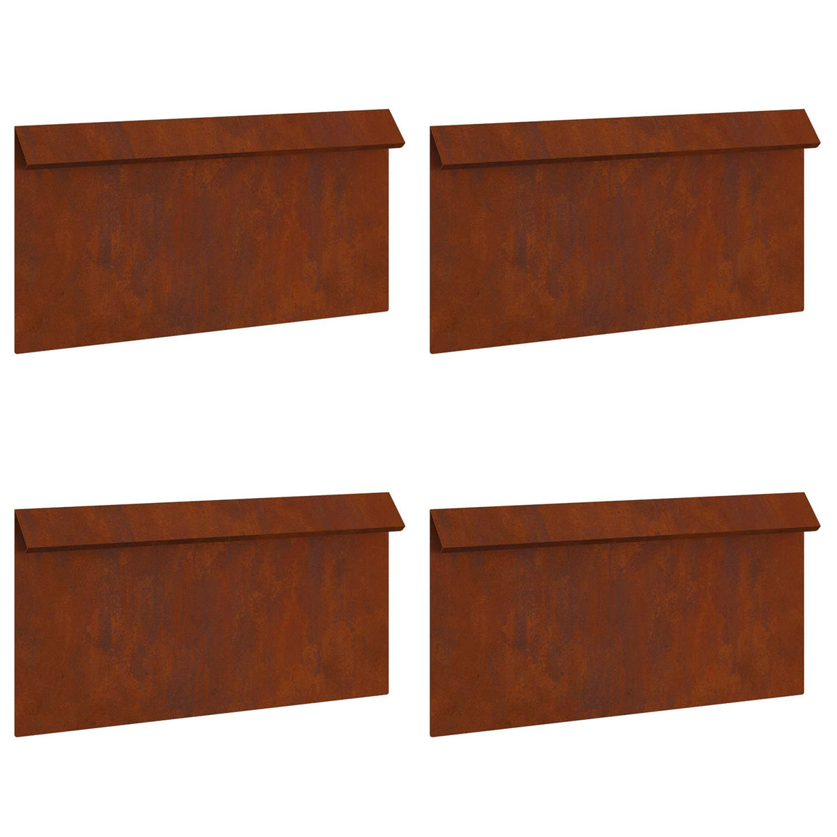 Vidaxl portail escargot 4 pcs rouillé 50 x 3,5 x 25 cm acier corten