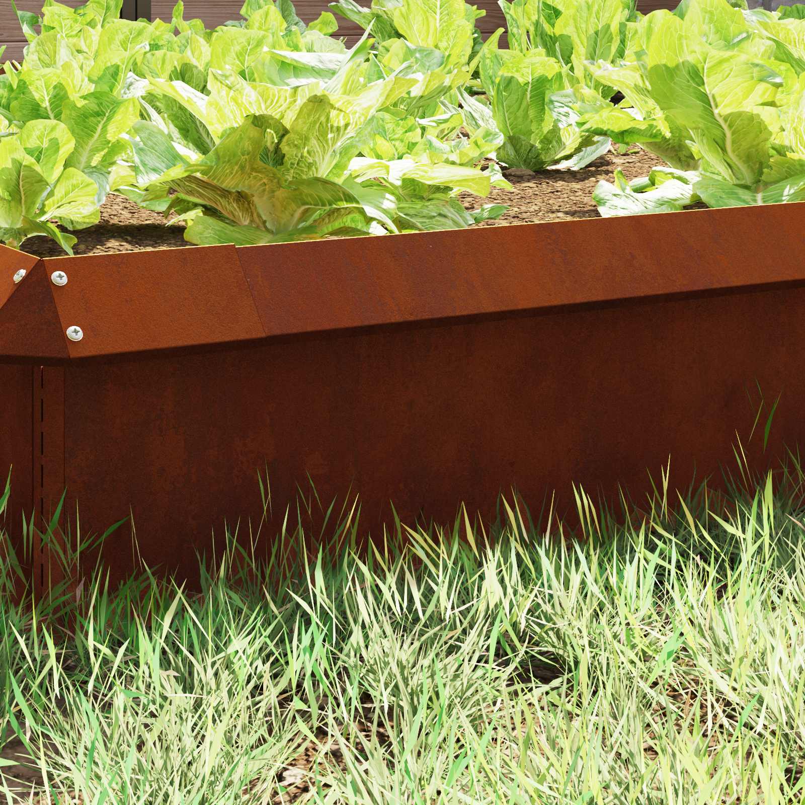 Vidaxl portail escargot 16 pcs rouillé 50 x 3,5 x 25 cm acier corten