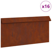 Vidaxl portail escargot 16 pcs rouillé 50 x 3,5 x 25 cm acier corten - afbeelding 2
