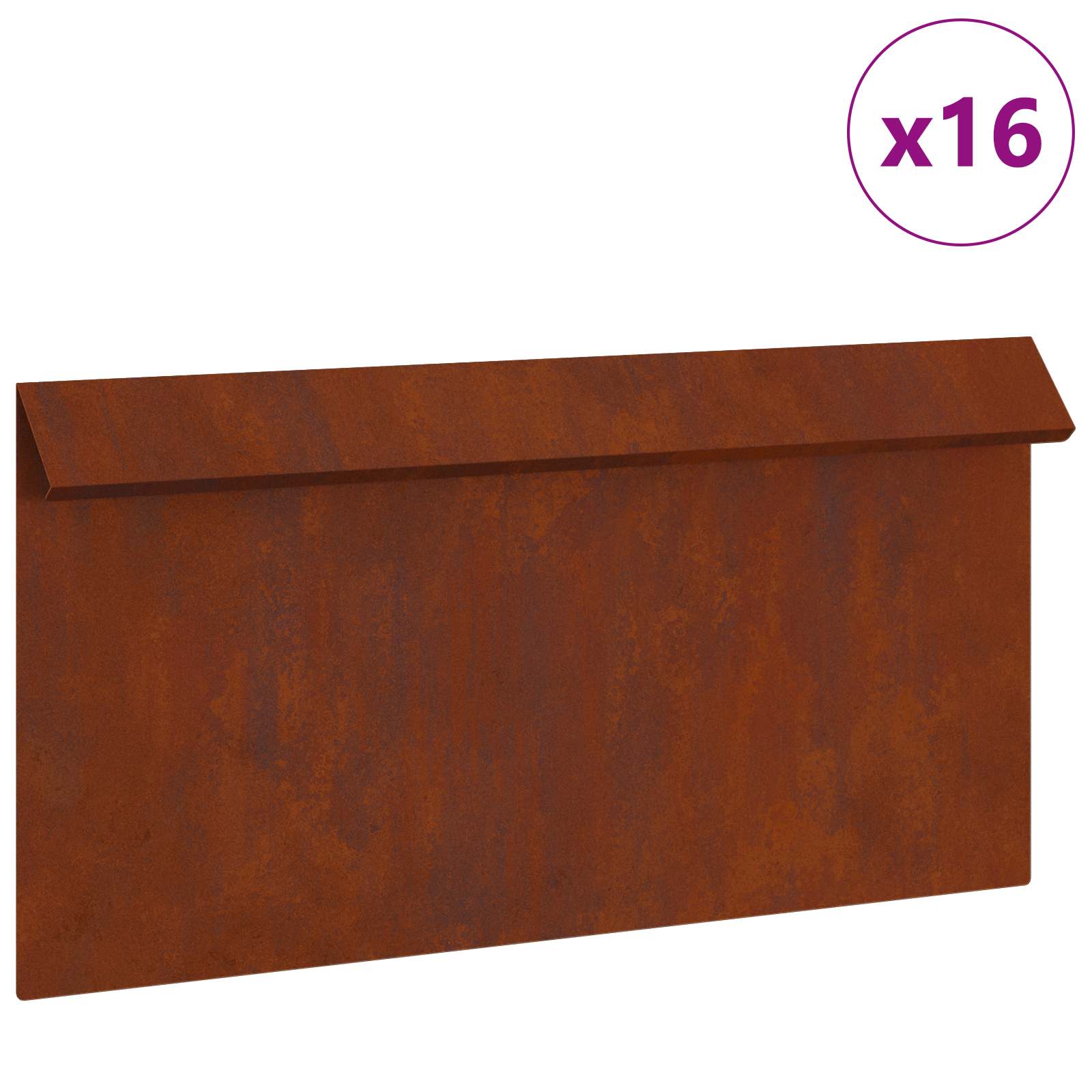 Vidaxl portail escargot 16 pcs rouillé 50 x 3,5 x 25 cm acier corten