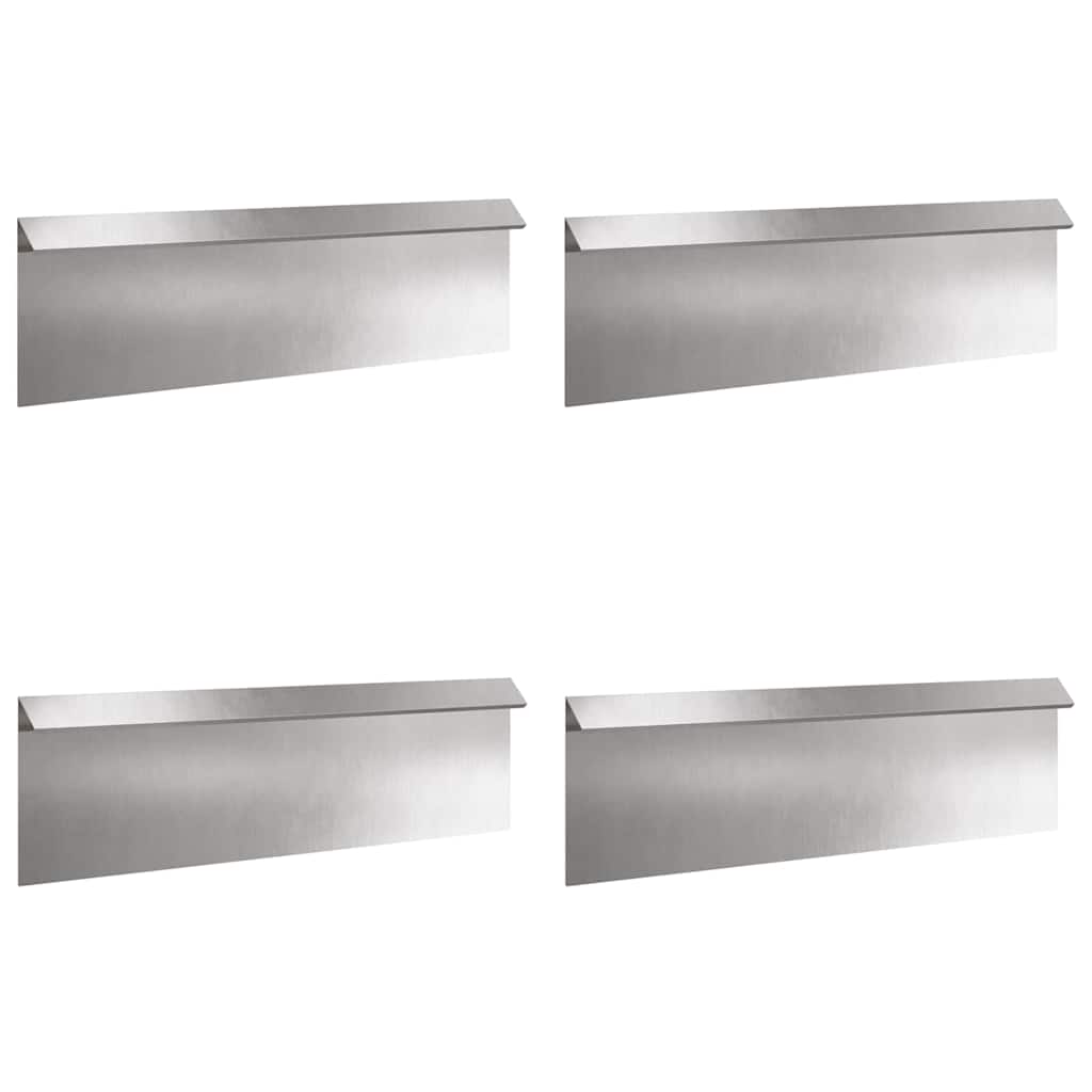 Vidaxx portail escargot 4 pcs argent 100 x 3,5 x 25 cm acier inoxydable