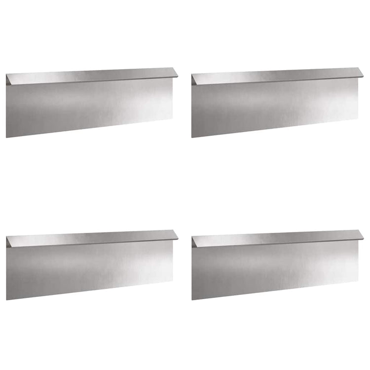 Vidaxx portail escargot 4 pcs argent 100 x 3,5 x 25 cm acier inoxydable