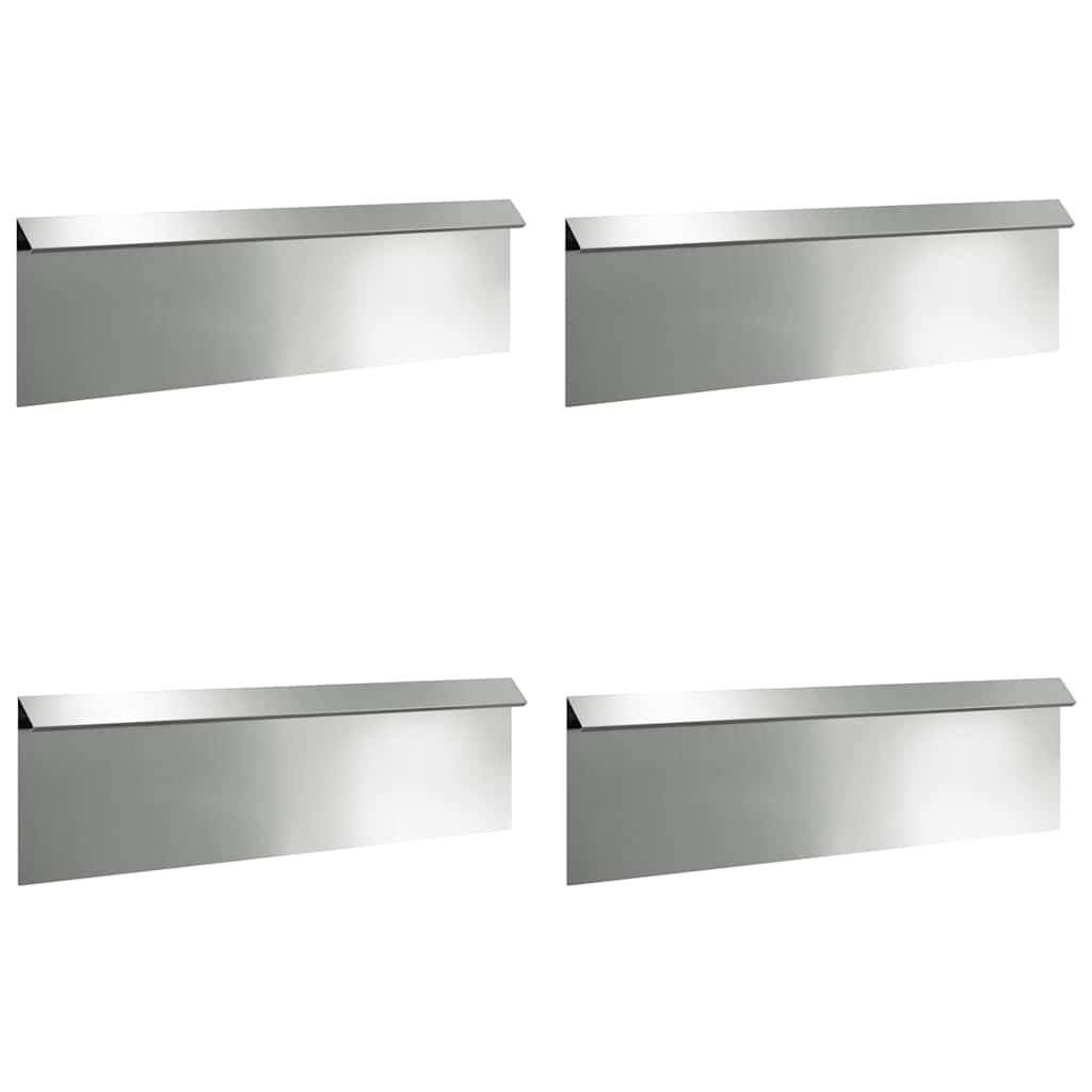 Vidaxl portail escargot 4 pcs argent 100 x 3,5 x 25 cm