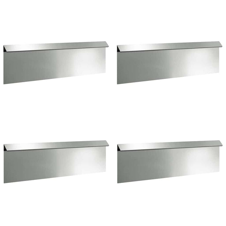 Vidaxl portail escargot 4 pcs argent 100 x 3,5 x 25 cm