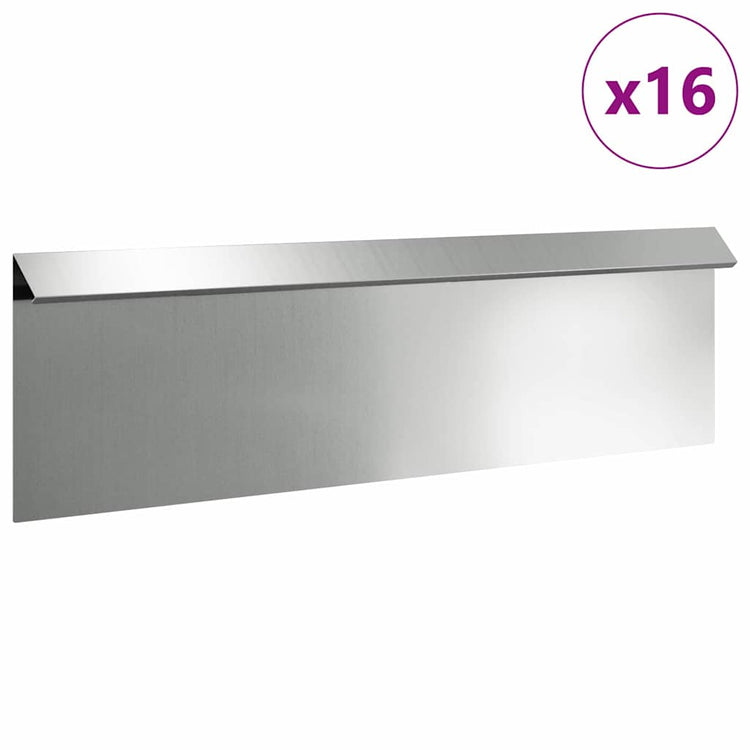 Vidaxl portail escargot 16 pcs argent 100 x 3,5 x 25 cm
