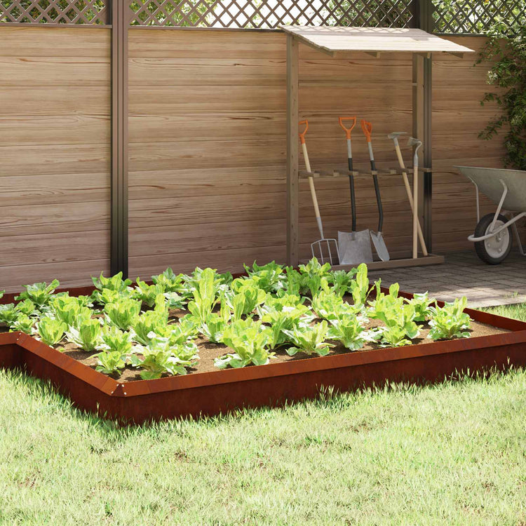Vidaxl portail escargot 4 pcs rouillé 100 x 3,5 x 25 cm acier corten