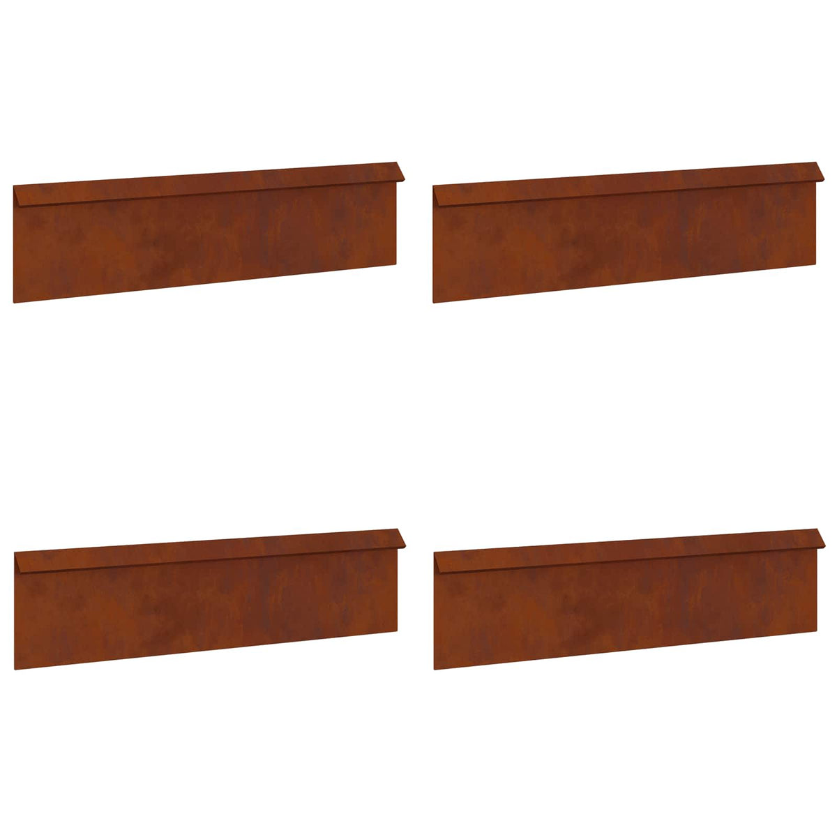 Vidaxl portail escargot 4 pcs rouillé 100 x 3,5 x 25 cm acier corten