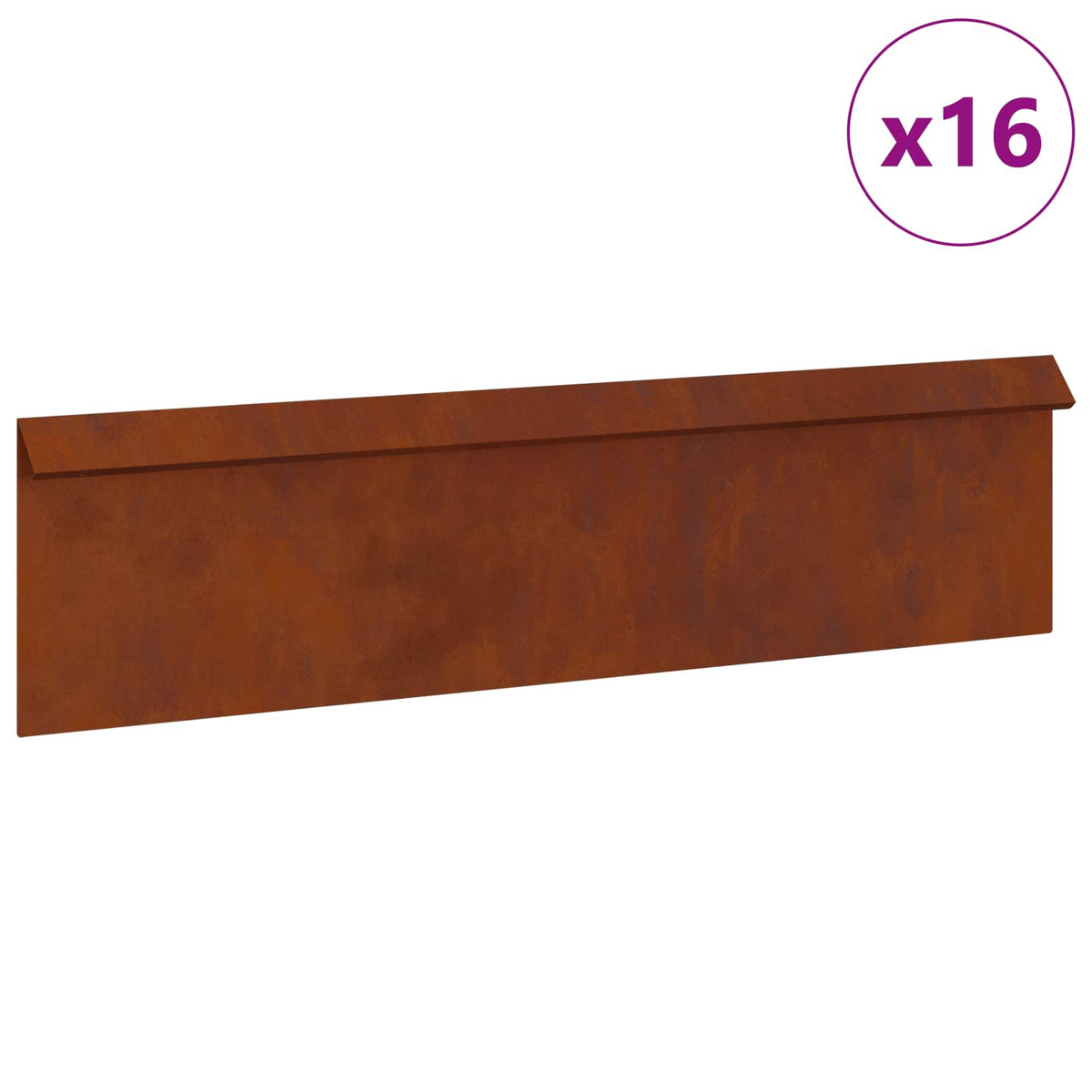 Vidaxl portail escargot 16 pcs rouillé 100 x 3,5 x 25 cm acier corten