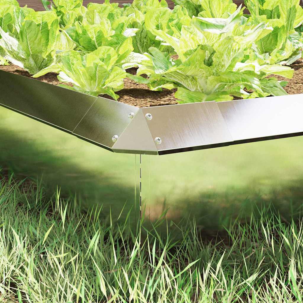 Vidaxl barrière escargot 4 pcs argent 13,5 x 13,5 x 25 cm acier inoxydable