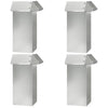 Vidaxl portail escargot 4 pcs argent 13,5 x 13,5 x 25 cm