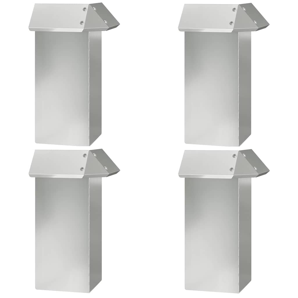 Vidaxl portail escargot 4 pcs argent 13,5 x 13,5 x 25 cm