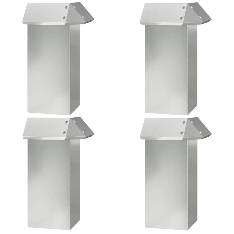 Vidaxl portail escargot 4 pcs argent 13,5 x 13,5 x 25 cm