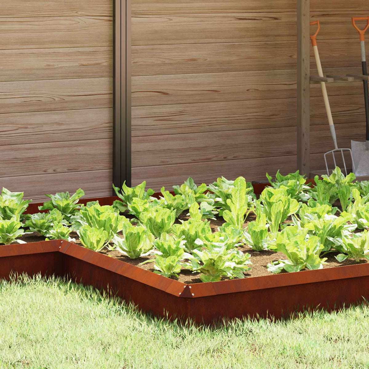 Vidaxl portail escargot rouillé 13,5 x 13,5 x 25 cm acier corten