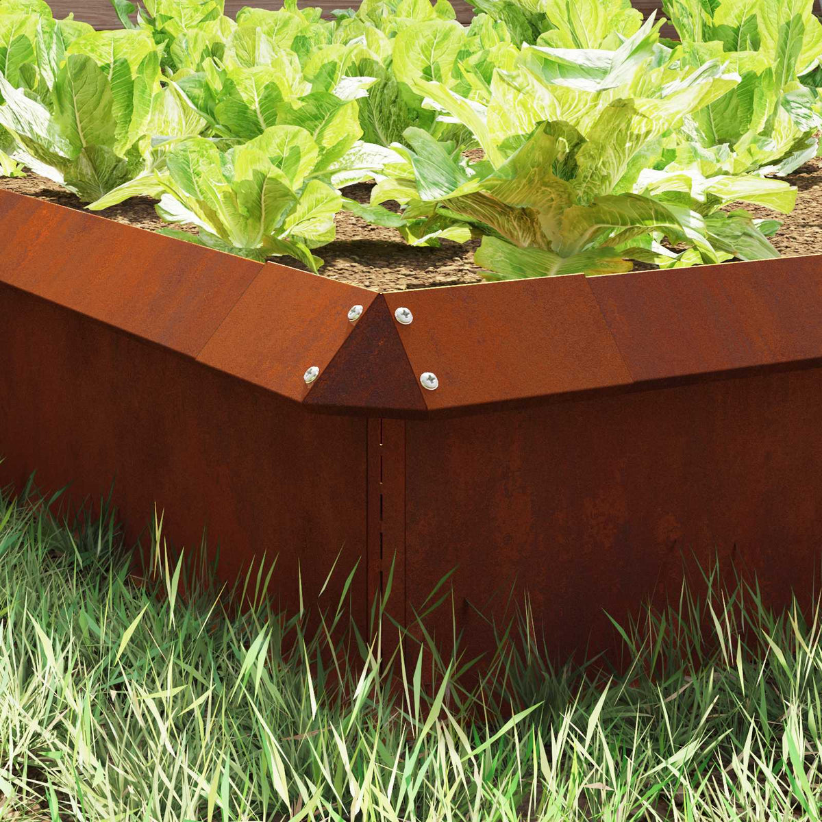 Vidaxl portail escargot rouillé 13,5 x 13,5 x 25 cm acier corten