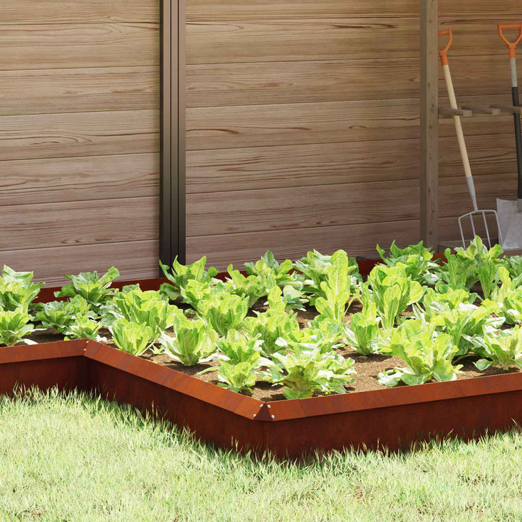 Vidaxl portail escargot 4 pcs rouillé 13,5 x 13,5 x 25 cm acier corten