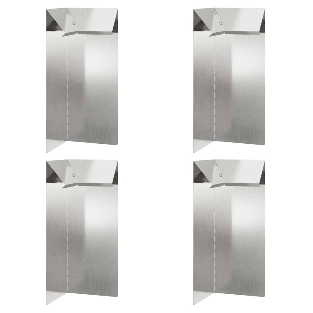 Vidaxx portail escargot 4 pcs argent 10 x 10 x 25 cm acier inoxydable
