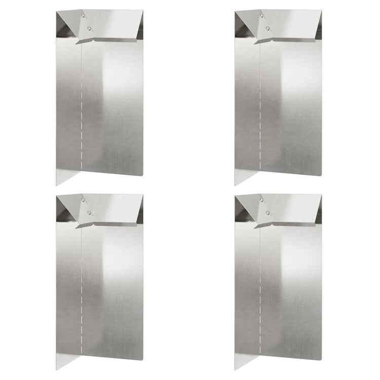 Vidaxx portail escargot 4 pcs argent 10 x 10 x 25 cm acier inoxydable