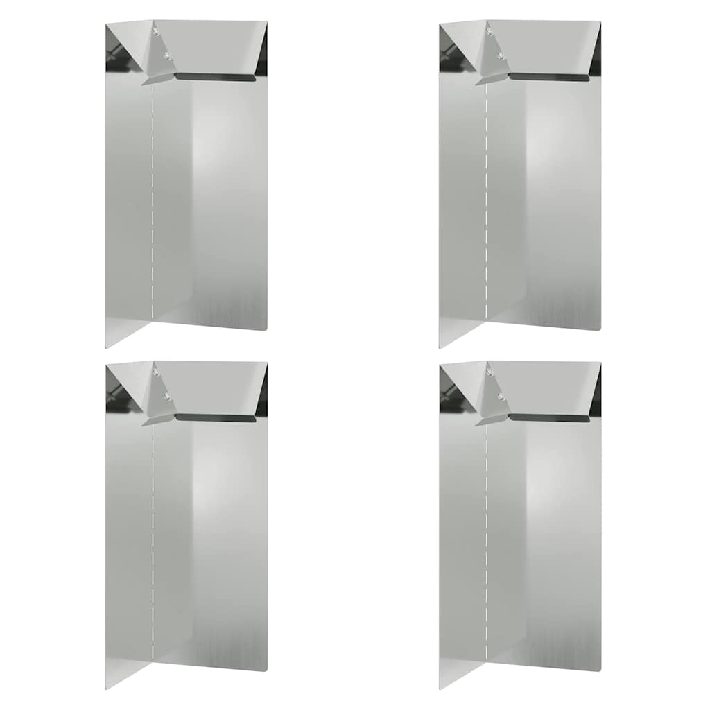 Vidaxl portail escargot 4 pcs argent 10 x 10 x 25 cm acier galvanisé