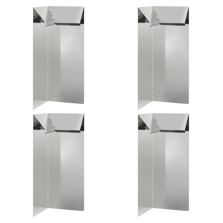 Vidaxl portail escargot 4 pcs argent 10 x 10 x 25 cm acier galvanisé