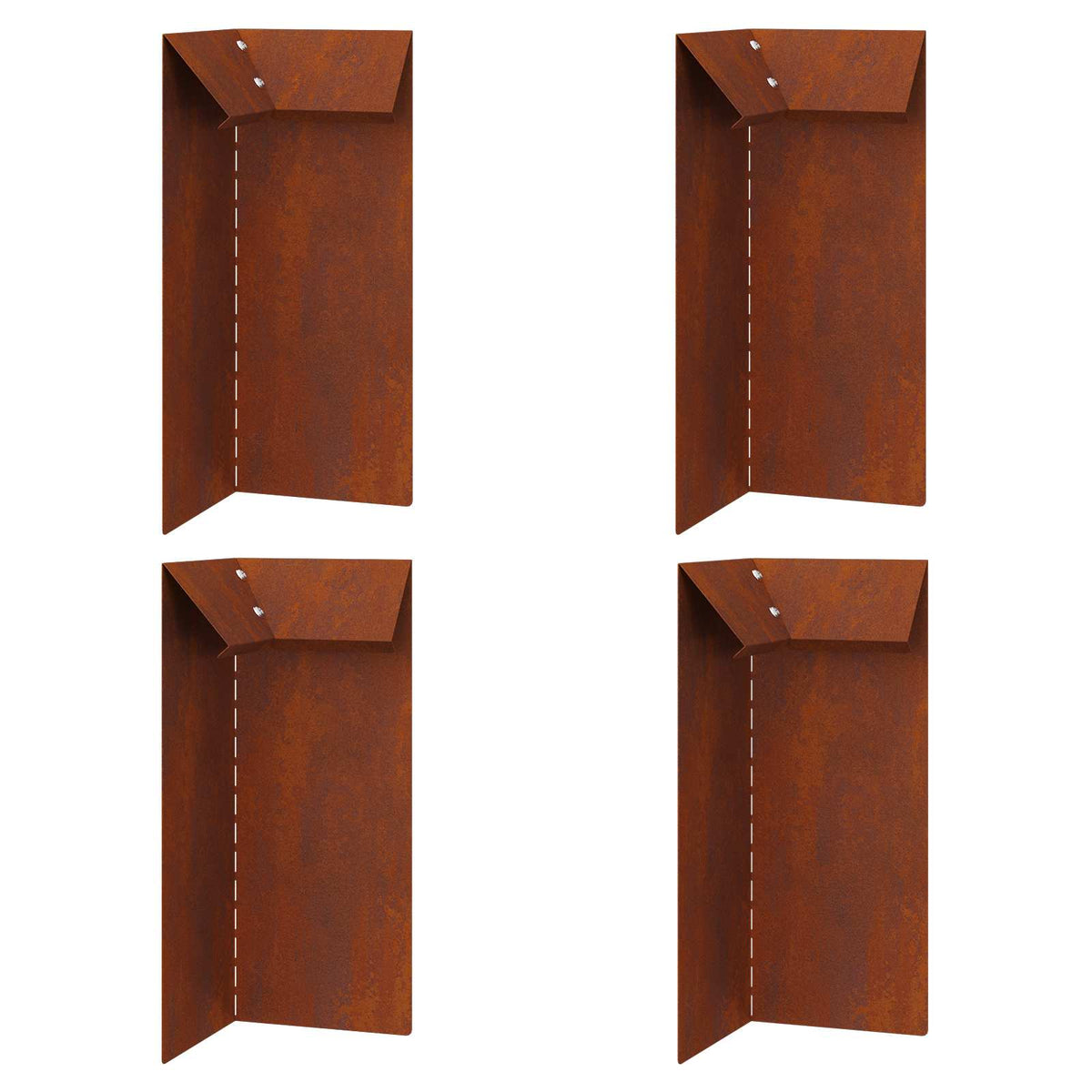 Vidaxl portail escargot 4 pcs rouillé 10 x 10 x 25 cm acier corten