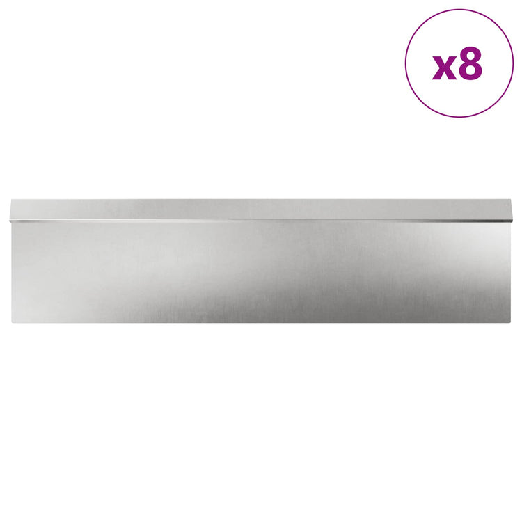 Vidaxl clôtures anti-escargots 12 pcs argent acier inoxydable