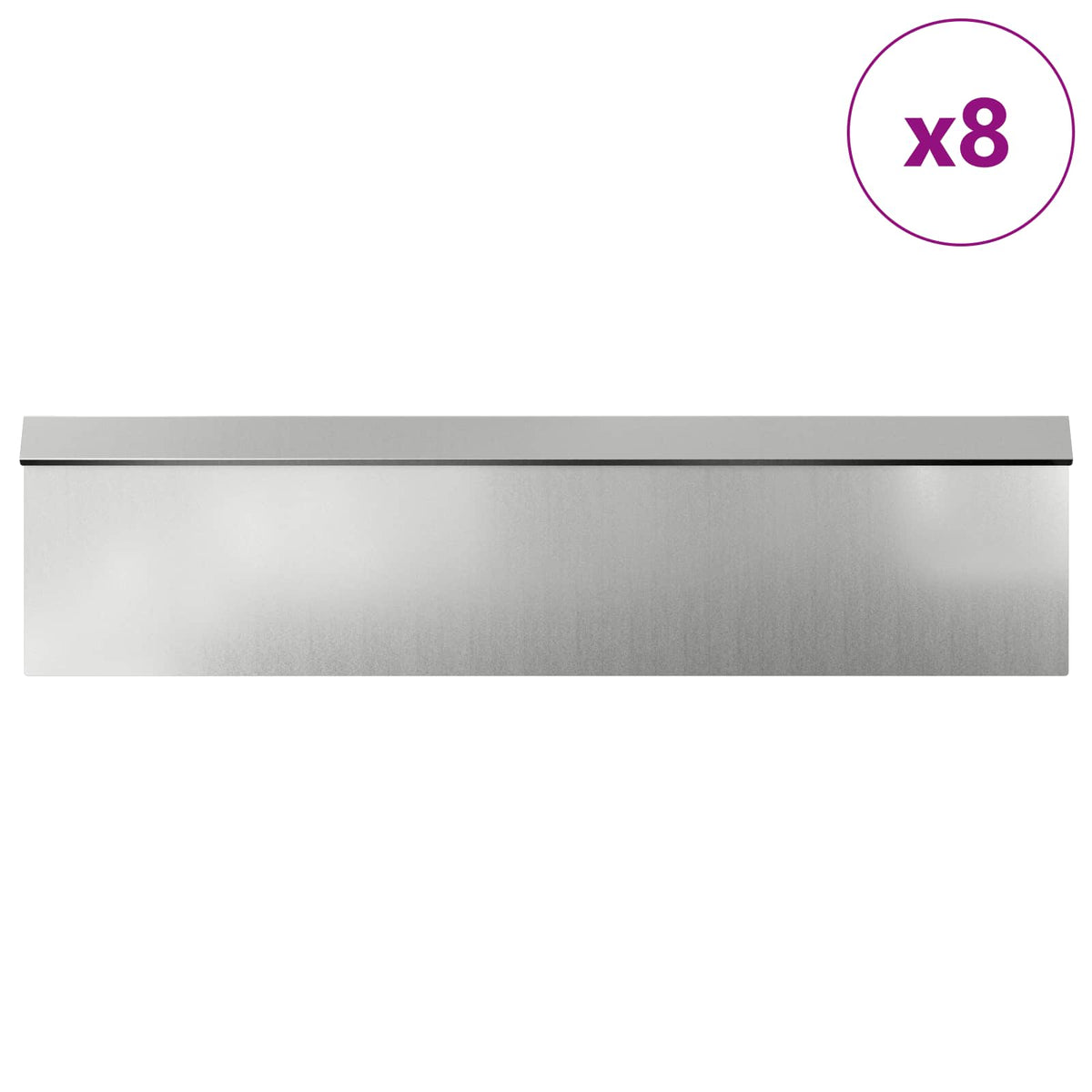 Vidaxl clôtures anti-escargots 12 pcs acier galvanisé argent