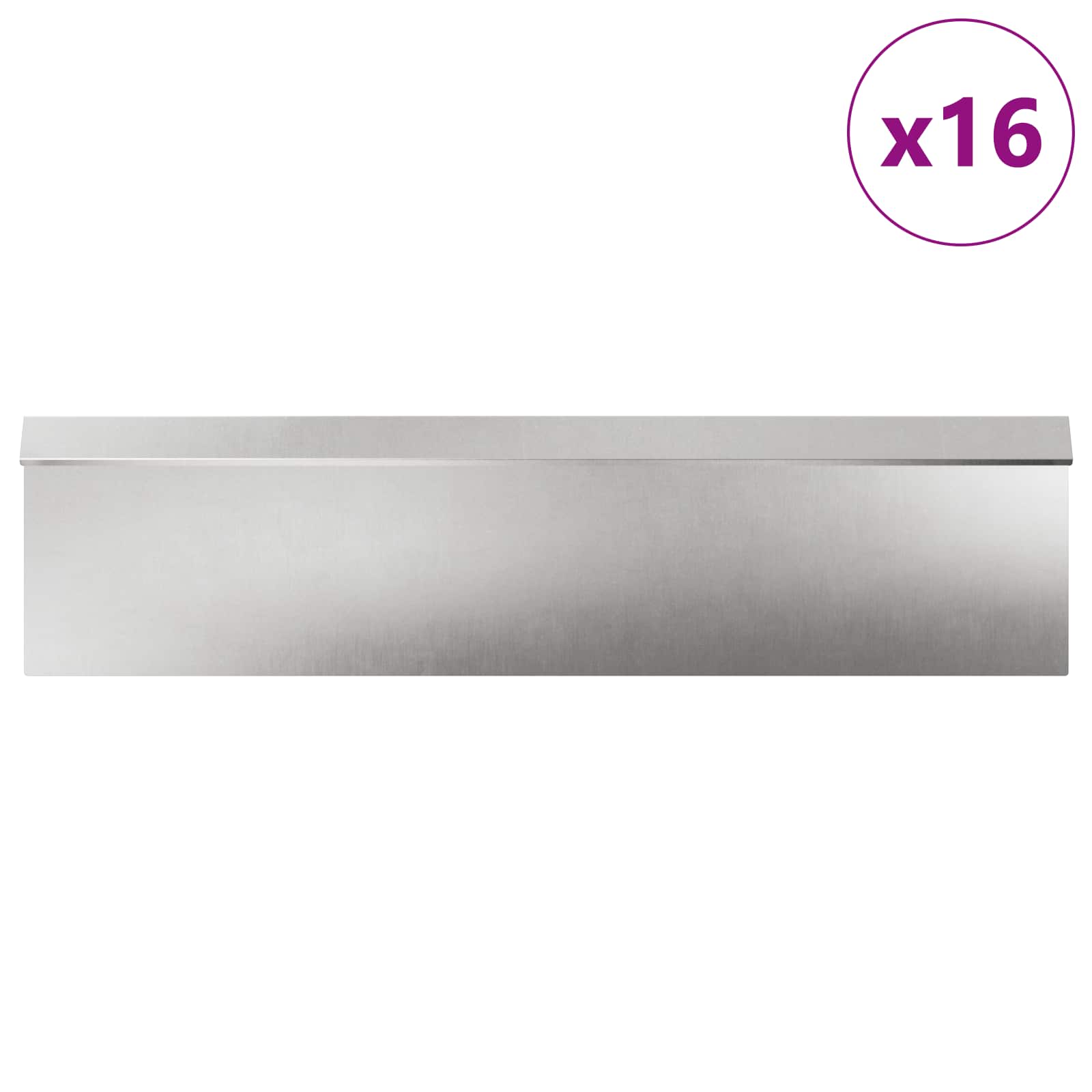 Vidaxl clôtures anti-escargots 20 pcs argent acier inoxydable