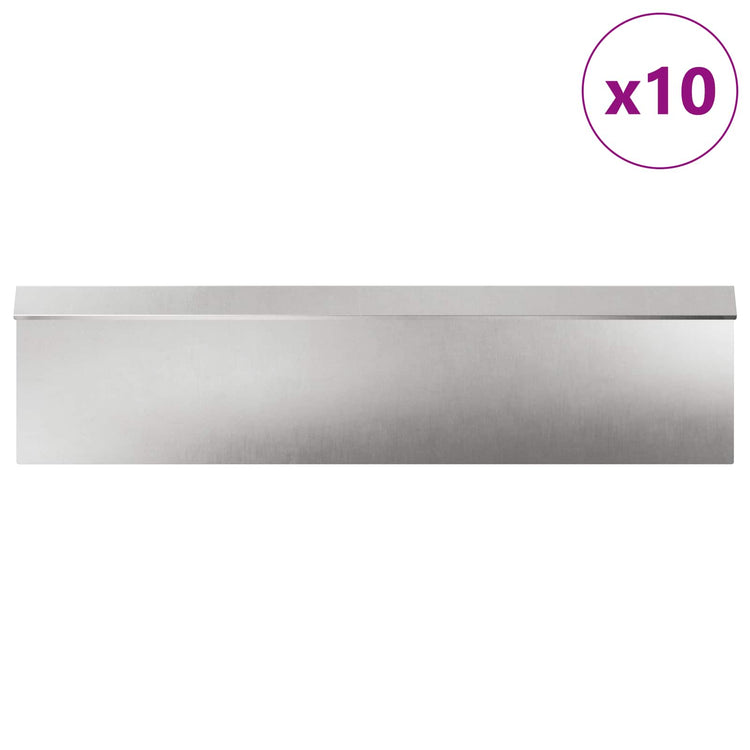 Vidaxl clôtures anti-escargots 16 pcs argent acier inoxydable