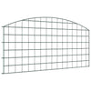Vidaxl clôture d'étang set 5 pcs vert 100 x 50 cm acier