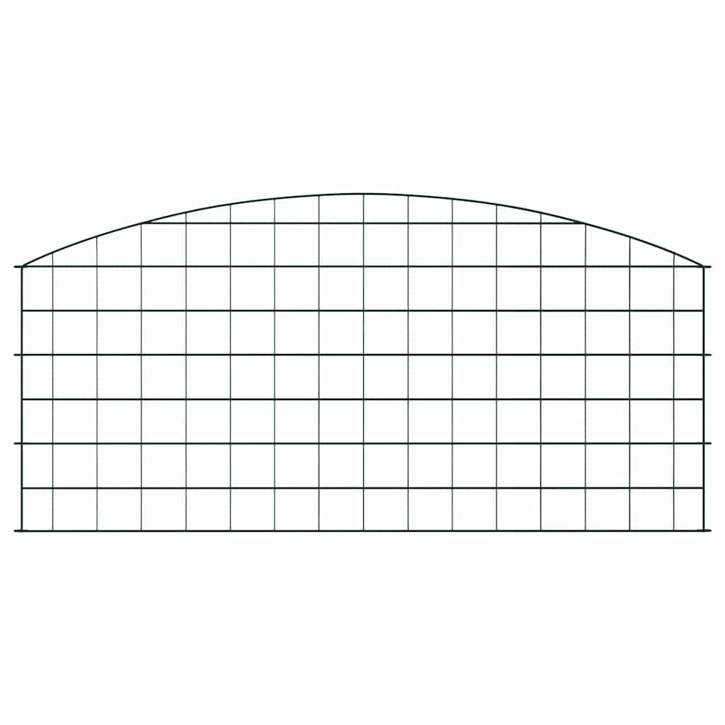 Vidaxl clôture d'étang set 5 pcs vert 100 x 50 cm acier