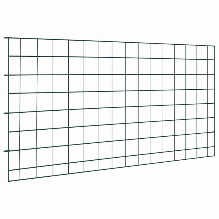 Vidaxl clôture d'étang set 5 pcs vert 100 x 50 cm acier