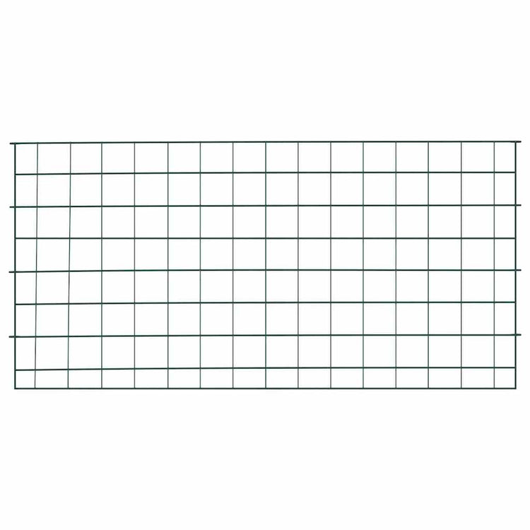 Vidaxl clôture d'étang set 5 pcs vert 100 x 50 cm acier