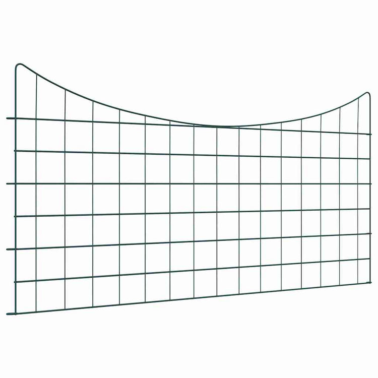 Vidaxl clôture d'étang set 5 pcs vert 100 x 50 cm acier