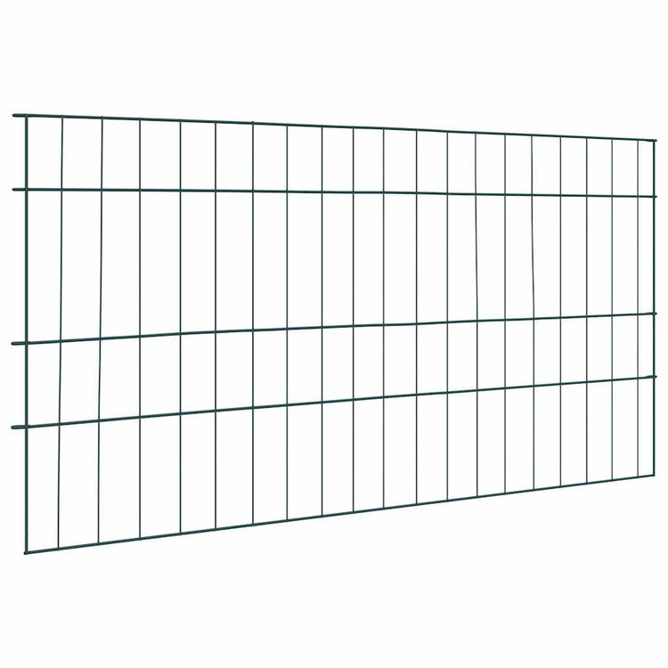 Vidaxl clôture d'étang set 5 pcs vert 100 x 50 cm acier