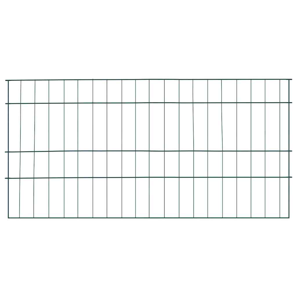 Vidaxl clôture d'étang set 5 pcs vert 100 x 50 cm acier