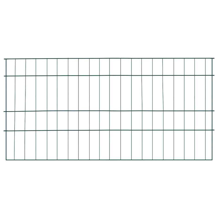 Vidaxl clôture d'étang set 5 pcs vert 100 x 50 cm acier