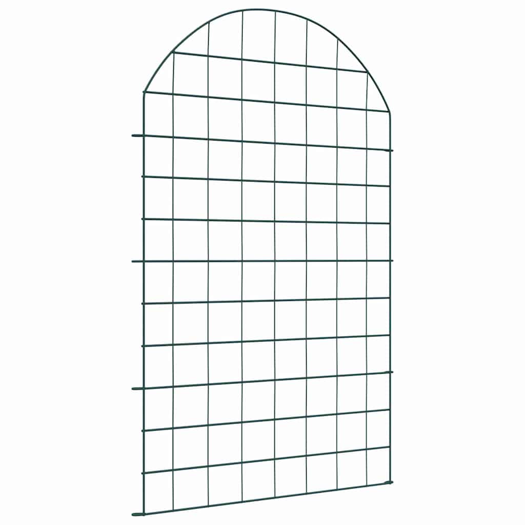Vidaxl clôture d'étang set 8 pcs vert 50 x 80 cm acier