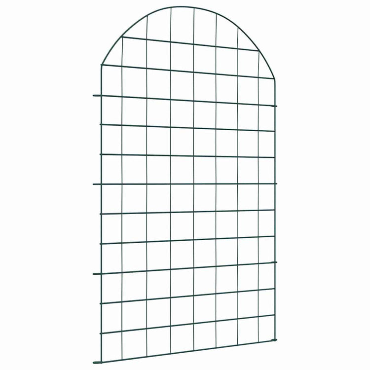 Vidaxl clôture d'étang set 8 pcs vert 50 x 80 cm acier