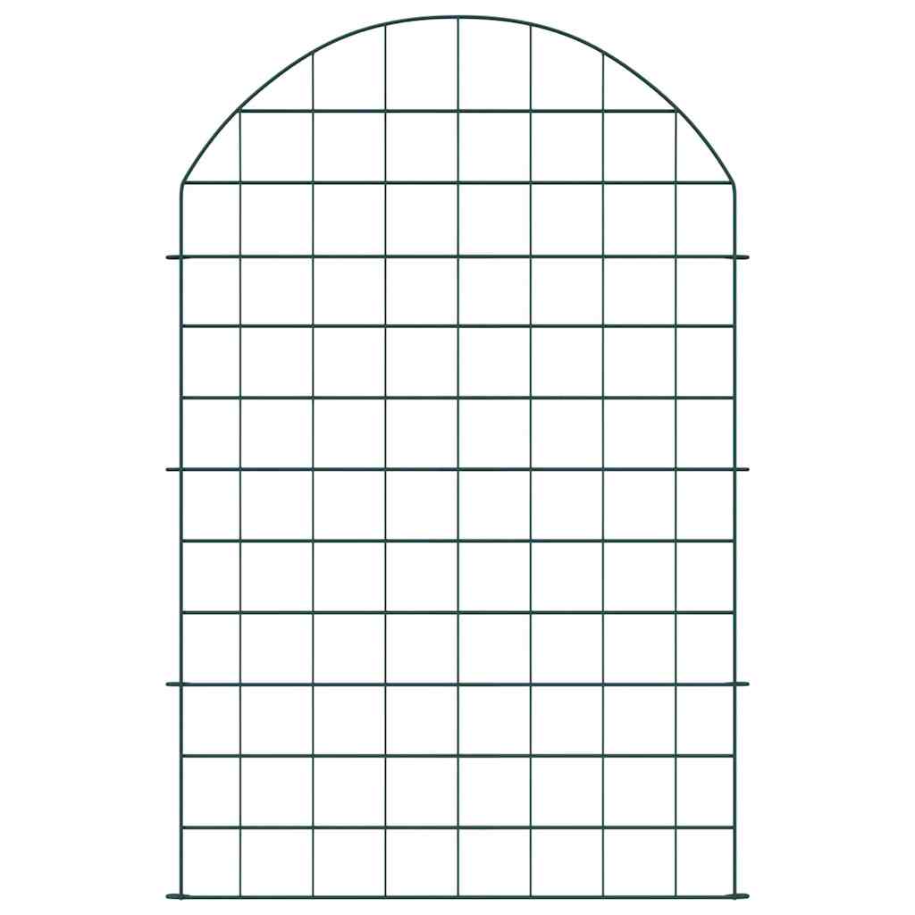 Vidaxl clôture d'étang set 8 pcs vert 50 x 80 cm acier