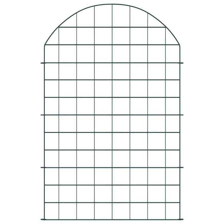 Vidaxl clôture d'étang set 8 pcs vert 50 x 80 cm acier