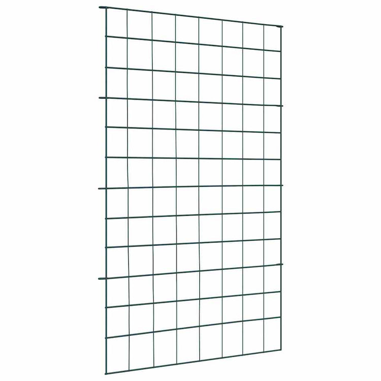 Vidaxl clôture d'étang set 8 pcs vert 50 x 80 cm acier