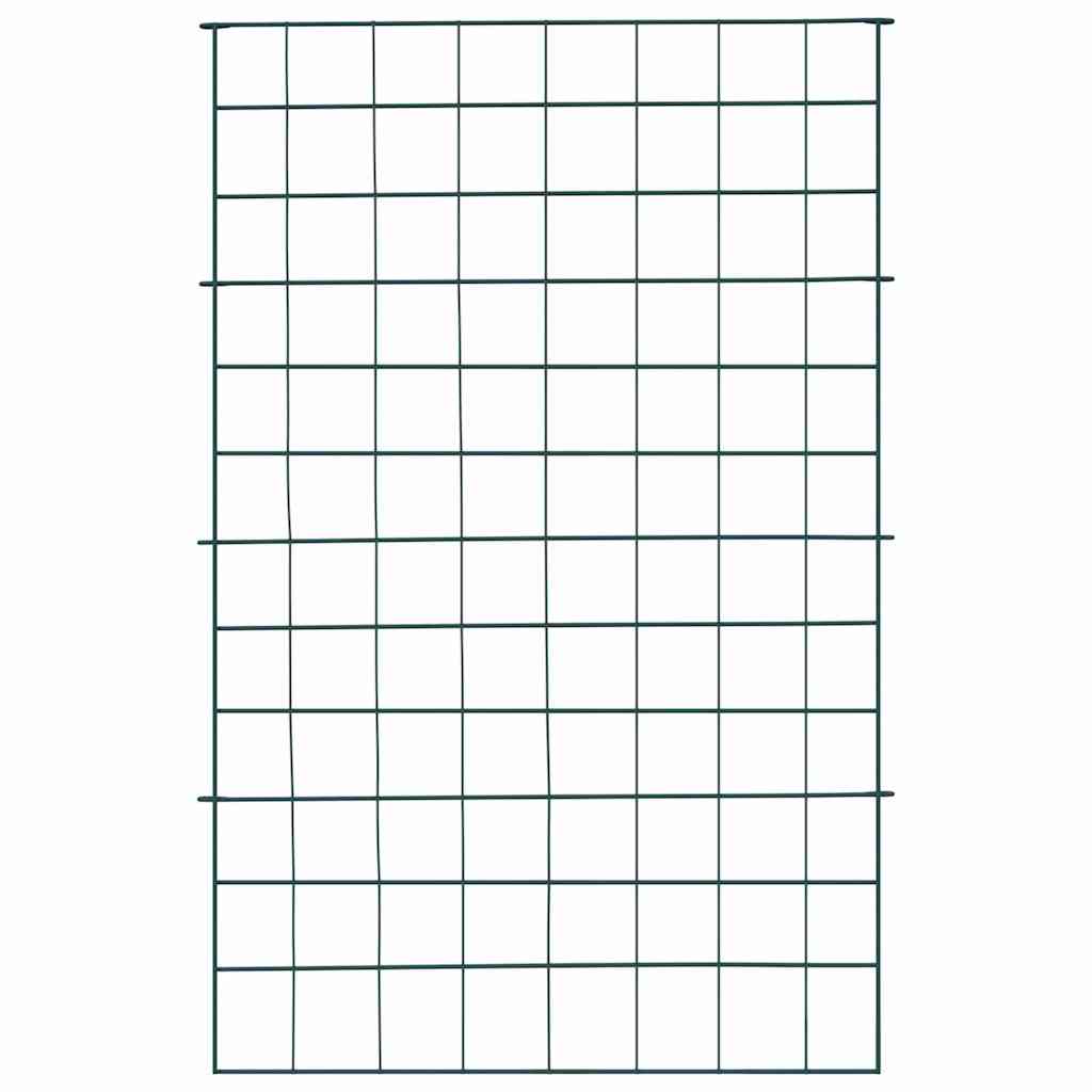 Vidaxl clôture d'étang set 8 pcs vert 50 x 80 cm acier