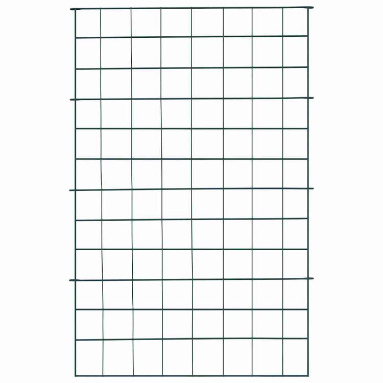 Vidaxl clôture d'étang set 8 pcs vert 50 x 80 cm acier