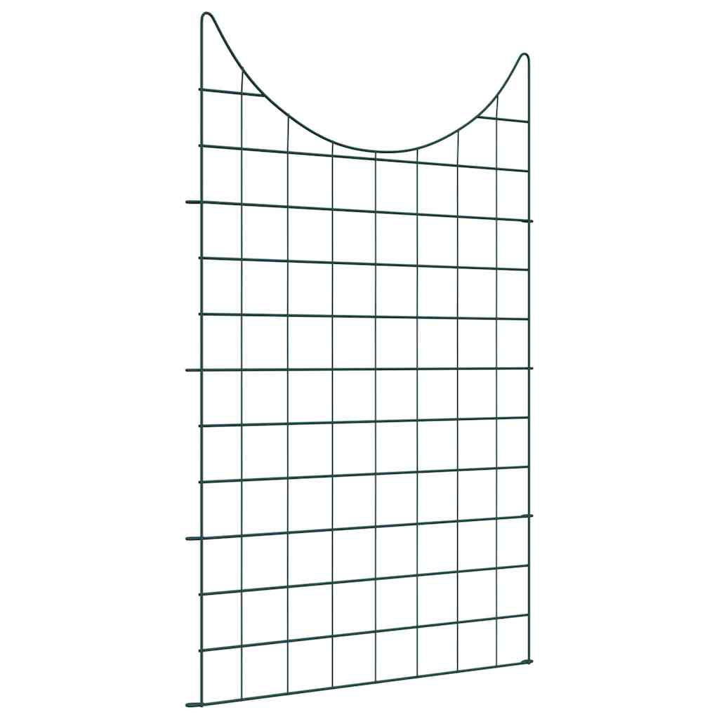 Vidaxl clôture d'étang set 8 pcs vert 50 x 80 cm acier
