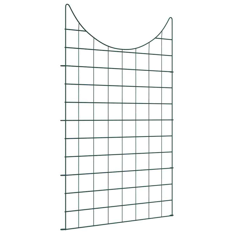 Vidaxl clôture d'étang set 8 pcs vert 50 x 80 cm acier