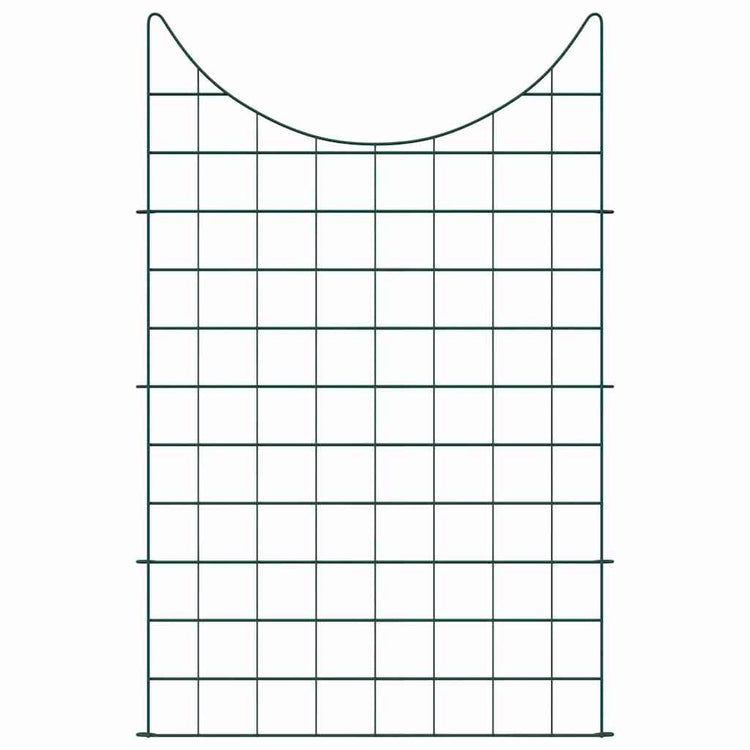 Vidaxl clôture d'étang set 8 pcs vert 50 x 80 cm acier