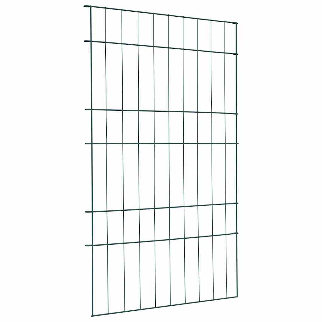 Vidaxl clôture d'étang set 8 pcs vert 50 x 80 cm acier