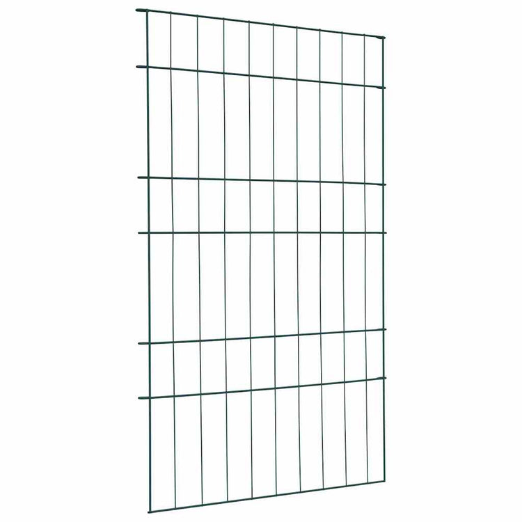 Vidaxl clôture d'étang set 8 pcs vert 50 x 80 cm acier