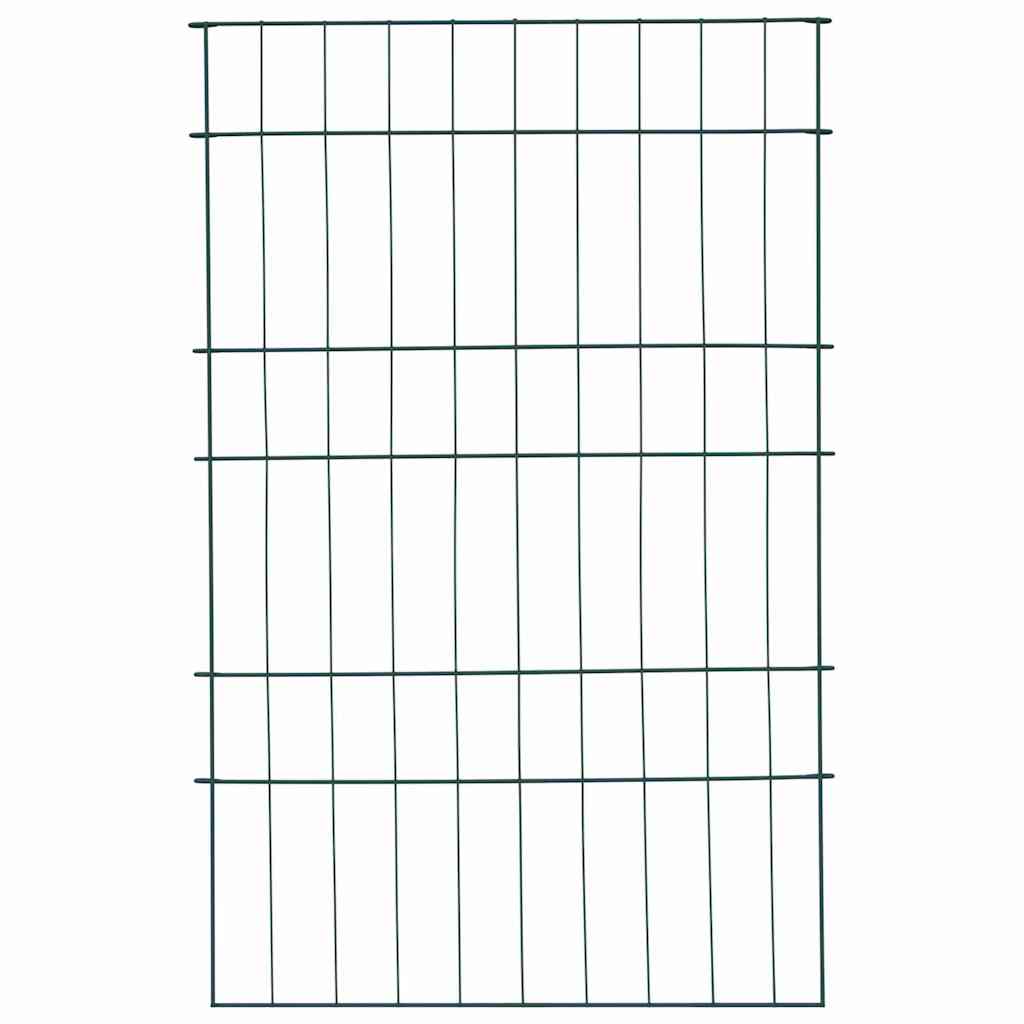 Vidaxl clôture d'étang set 8 pcs vert 50 x 80 cm acier